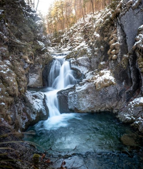 Der Rottachfall am Tegernsee ist ein schöner Wasserfall in Bayern