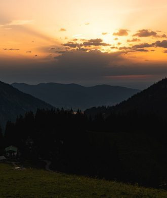 Sonnenuntergang auf dem Roßkopf am Spitzingsee